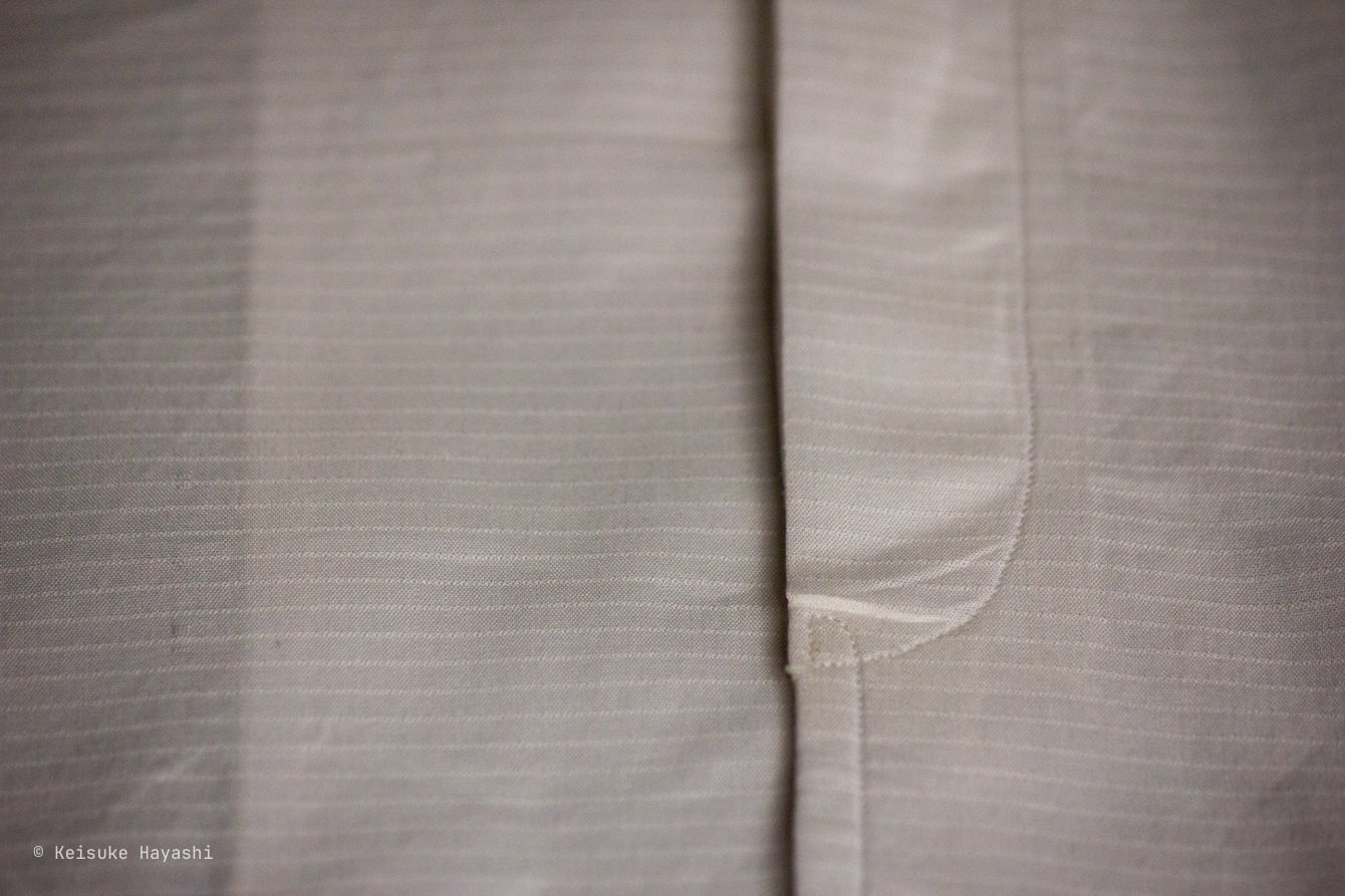 比翼仕立ての前開き