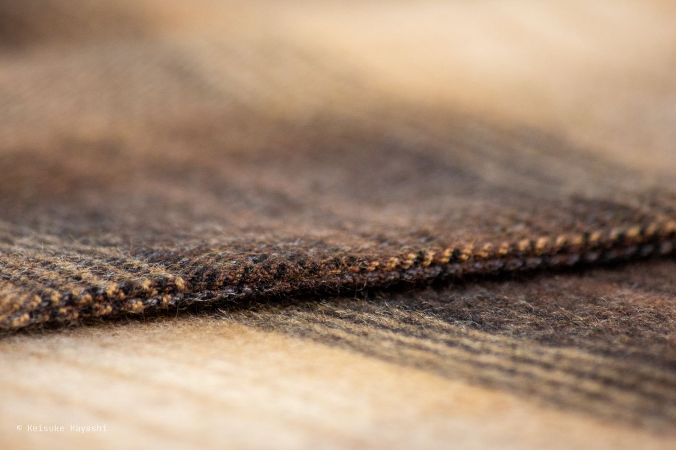 ジャケット前端の断面