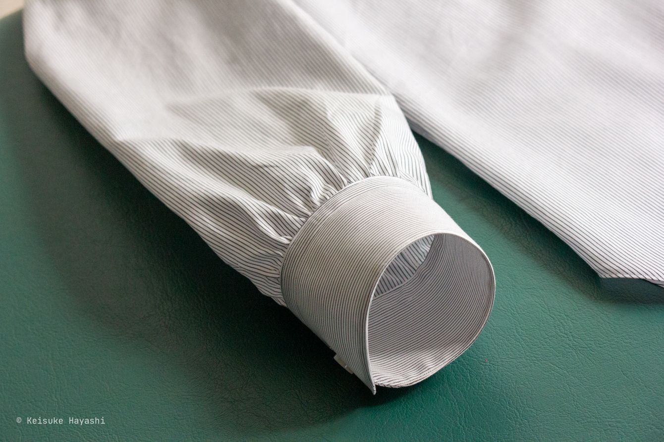 ギャザー多めのカフス