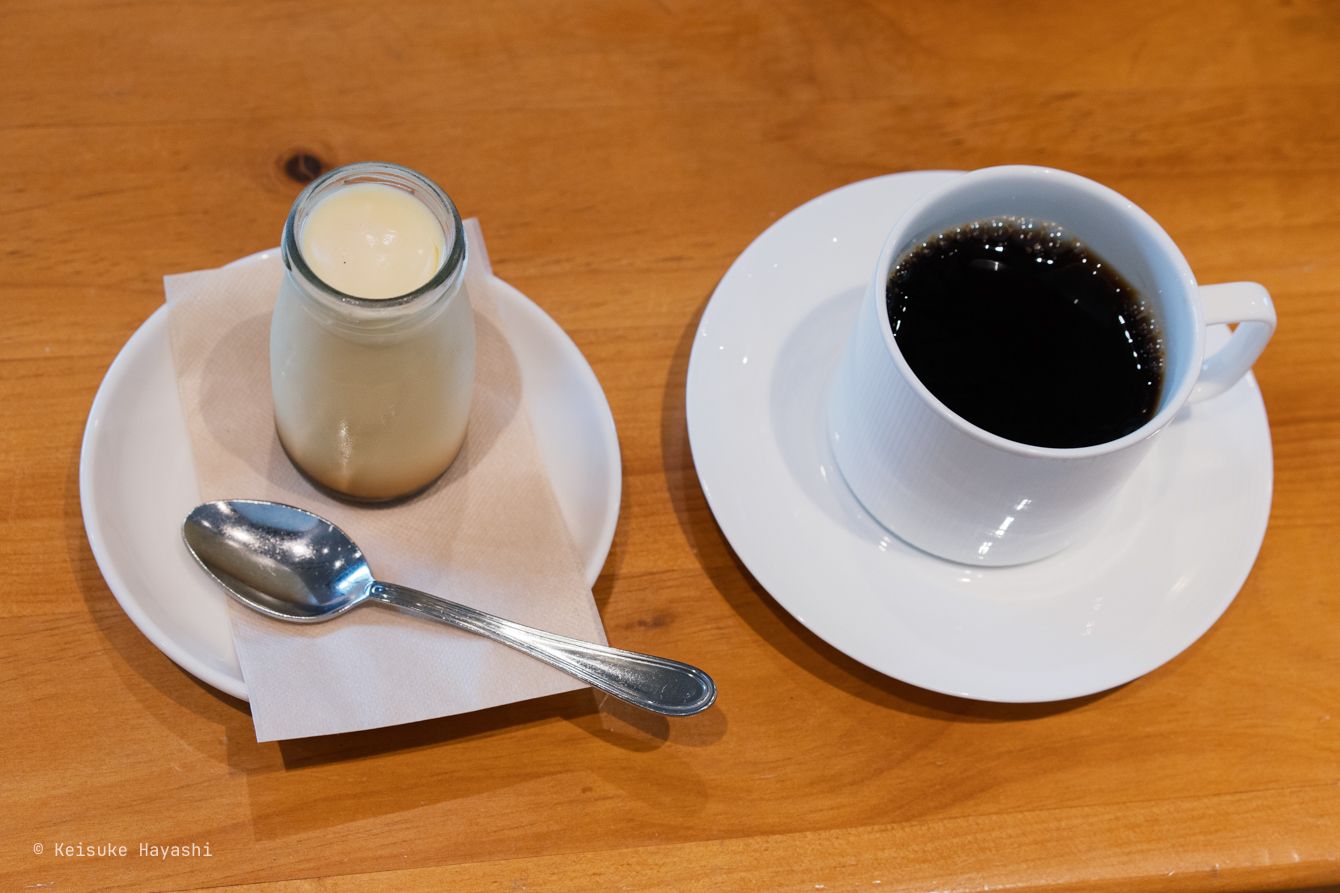 コーヒーとプリン