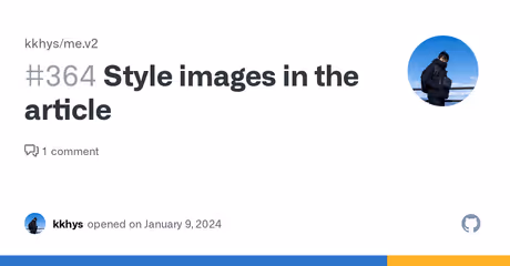 Style images in the article · Issue #364 · kkhys/me.v2のカバー画像