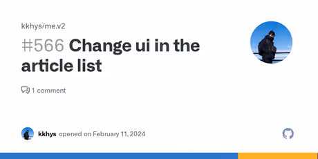 Change ui in the article list · Issue #566 · kkhys/me.v2のカバー画像