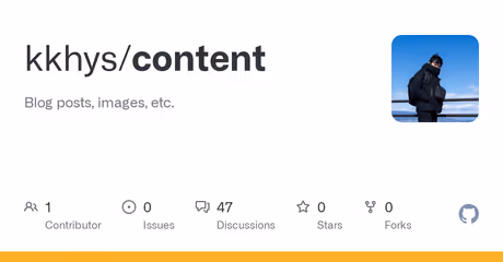 GitHub - kkhys/content: Blog posts, images, etc.のカバー画像