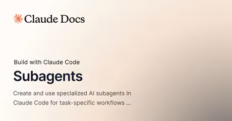 Subagents - Claude Docsのカバー画像