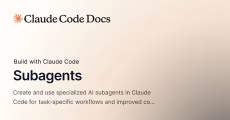 Subagents - Claude Code Docsのカバー画像